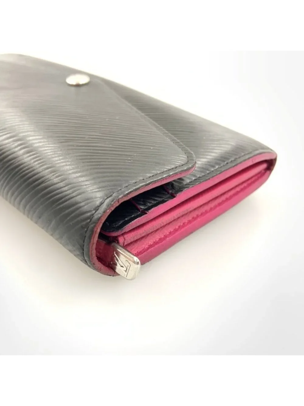 Louis Vuitton Epi Portefeuille Sarah Bifold Wallet Black Pink